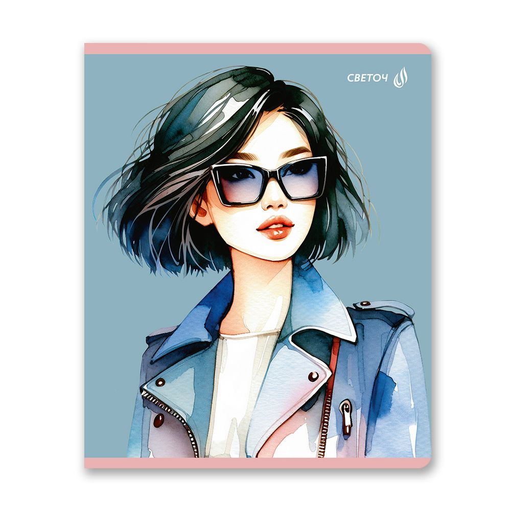 Тетрадь ученическая общая, A5 40 л. на скобе 65 г/м², белизна 100% 10 шт клетка, 01472 Девичьи секреты, Светоч Т194