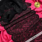 Кружево бельевое эластичное 240 мм / 25 м, 40992, цв.170 черный, Kruzhevo