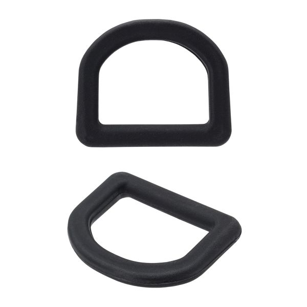 Полукольцо пластик ацеталь 25 мм, черный, 20 шт