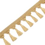 Бахрома отделочная широкая 115.0 мм / 25 метров, с кистями 112 золотистый