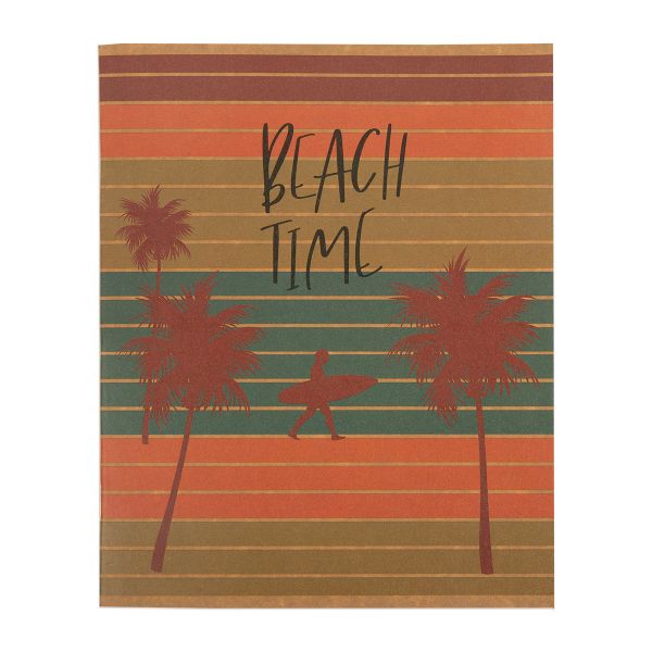 Тетрадь Beach time A5 48 л. на скобе 60 г/м², 10 шт, клетка, SVT 481821 01 beach time, Светоч