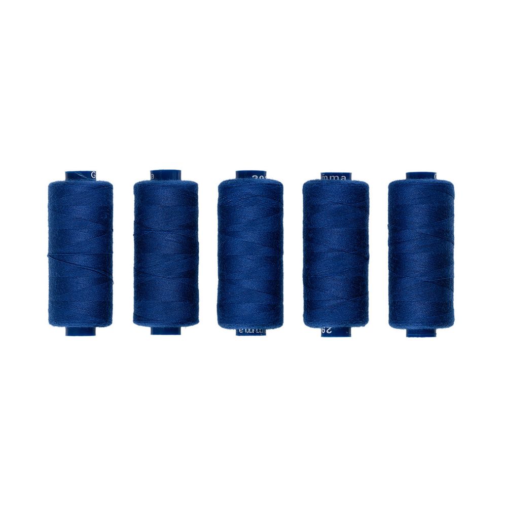 Нитки швейные бытовые Gamma 40/2, 365 м / 5 кат, №293 синий