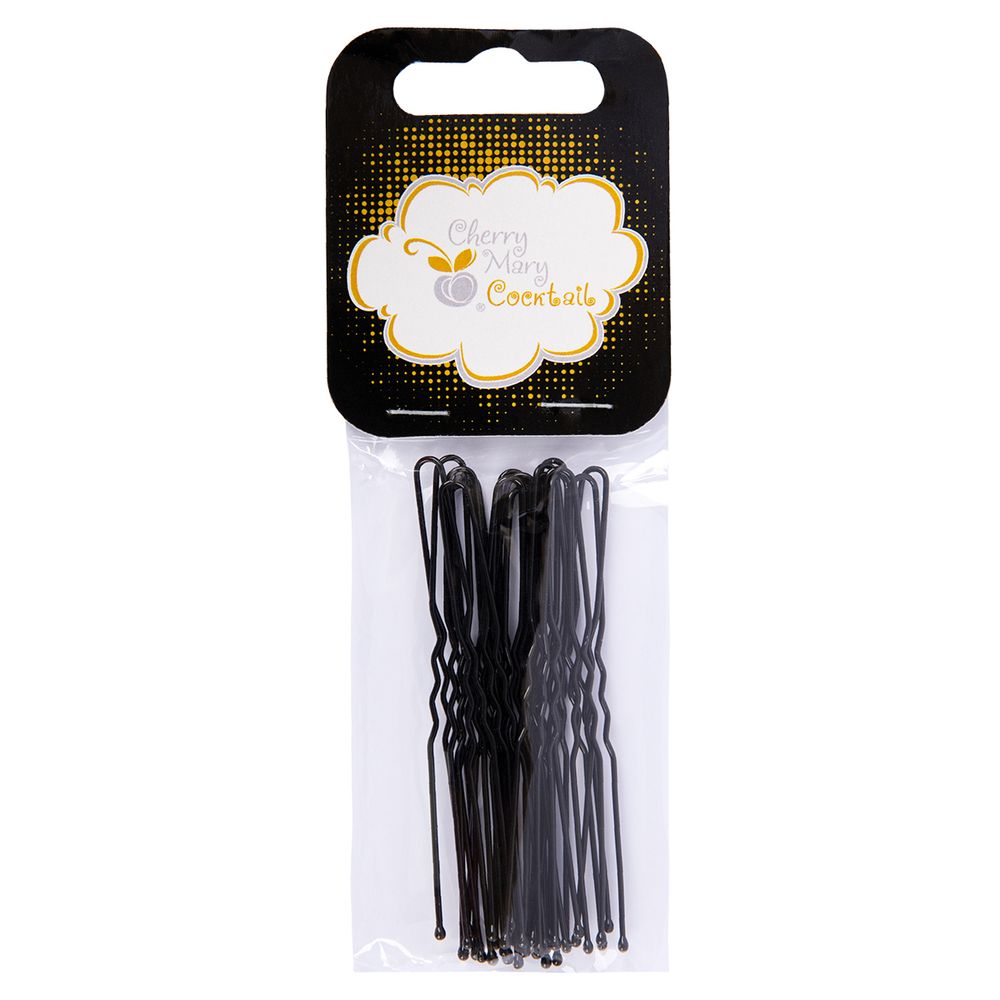 Набор шпилек для волос 7.5 см, 100 шт (5х20 шт), №01 чёрный, Cherry Mary VZ07031