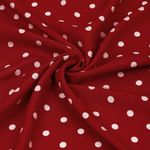 Штапель в горошек 90 г/м², 145 см / 2 метра, TBY.Vidt.07 цв.красный