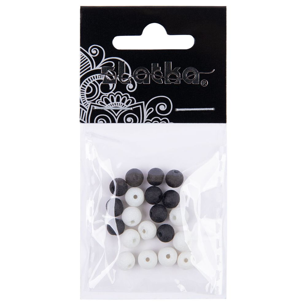 Бусины стекло ⌀6 мм, 100 шт (5х20 шт), №01 ассорти, Zlatka LVBD-01