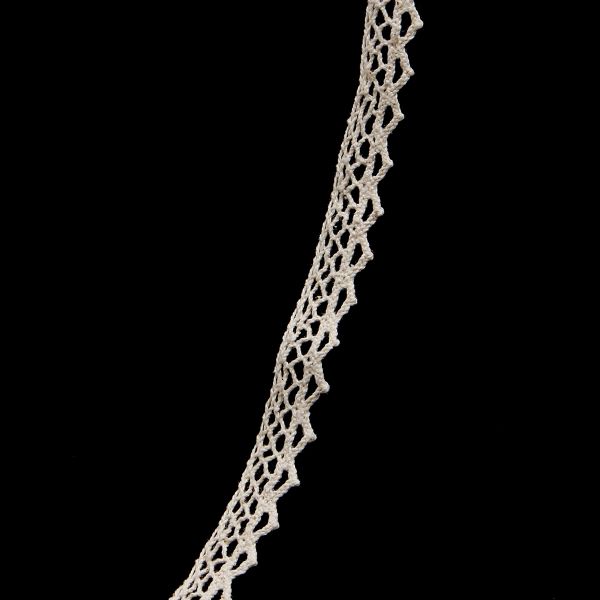 Кружево вязаное (тесьма) хлопковое 10 мм / 9.14 метров, бежевый