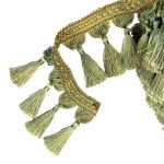 Бахрома отделочная широкая 115.0 мм / 25 метров, с кистями 172 фисташковый