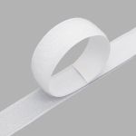 Лента контактная липучка (велкро) пришивная 25 мм / 25 метров, белый, ПАРА (крючок+петля), S090770, качество "C"