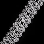 Кружево гипюр (плетёное) 65 мм / 9.14 метров, C501 белый