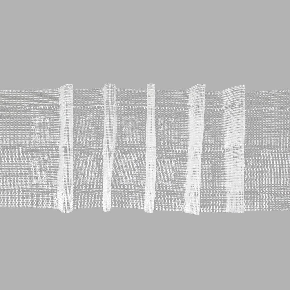 Лента (тесьма) шторная: сборка параллельная (1:2.5) 60 мм / 100 метров