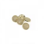 Пуговицы на ножке металлические 24L=15мм, С-MP06 цв.золото, 5 шт