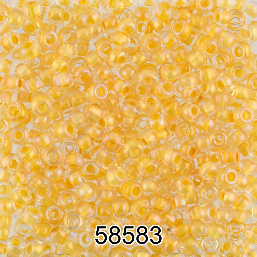 Бисер Preciosa круглый 10/0, 2.3 мм, 500 г, 58583 (Ф562) желтый