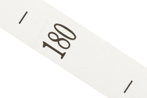 Этикетка-размерник п/э, размер 180 белый 10х25 мм ТВ в рул. 800 шт (20м)