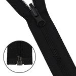 Молния спираль (витая) Arta Т5 (5 мм) 1 зам., разъем., 75 см, с реверсным замком, цв. 580 черный, уп.5 шт