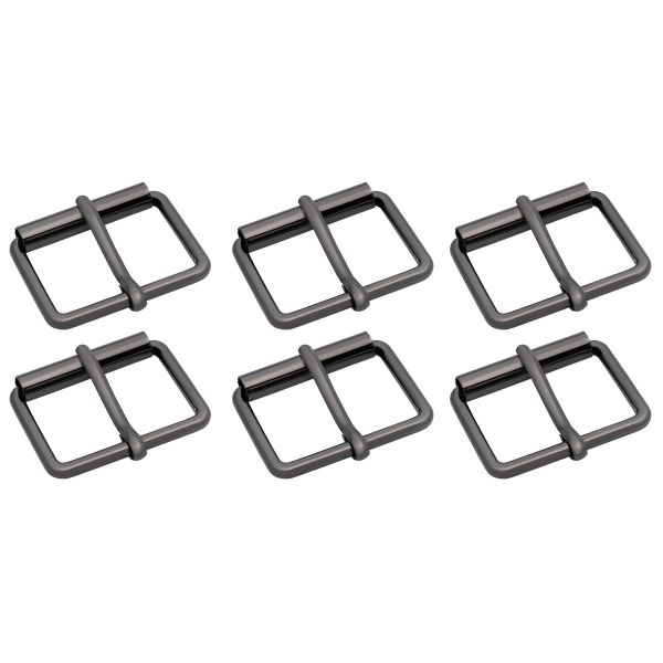 Пряжка прямоугольная 30 мм, металл (Pewter олово (черный никель)), МТ_1864, 6 шт