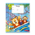 Тетрадь ученическая школьная, выборочный лак, A5+ 12 л. на скобе, 25 шт, клетка, 000358 Тигроленд, Светоч 12ТСКд5_4_3_1