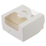 Коробка для мини-торта 14х14х8 см, белоснежная, S-Chief CBC-012