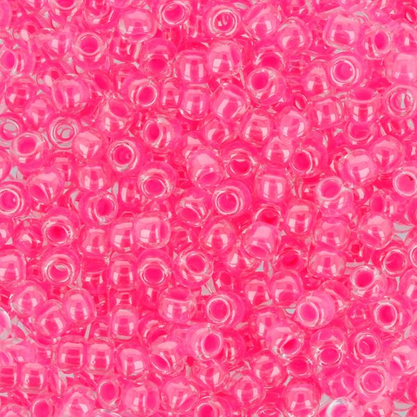 Бисер Toho 11/0 круглый 2.2 мм, 25 г (5х5 г), 0978 розовый/ неоновый
