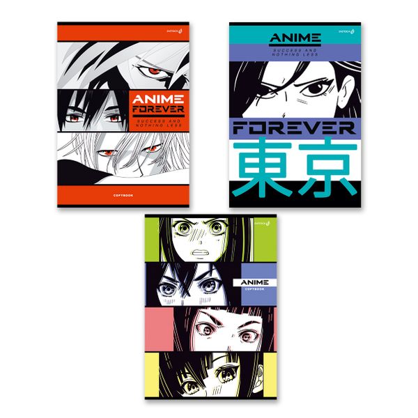 Тетрадь ученическая общая, матовая ламинация, A4 80 л. на скобе 65 г/м², белизна 100%, 6 шт, клетка, 000457 Учи иероглифы, Светоч 80ТСК4_2_2_1