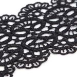 Кружево гипюр (плетёное) 65 мм / 9.14 метров, C580 черный