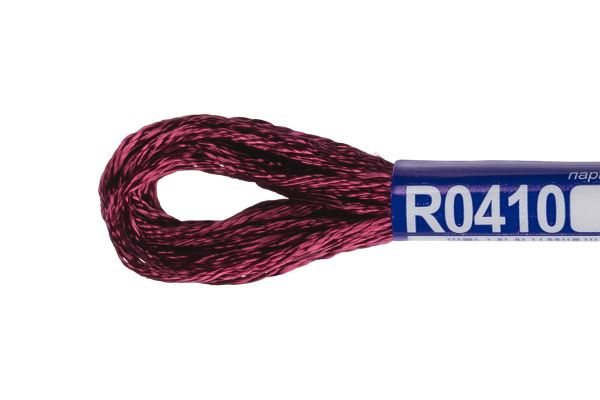 Мулине Gamma вискоза 100%, цв.R0410 т-бордовый, 12 мотков по 8 метров