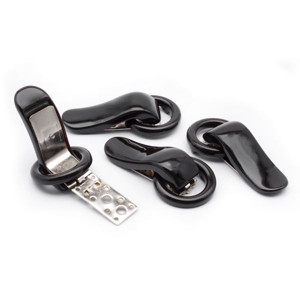 Крючок шубный PQ 55 мм, 4 шт, коричневый