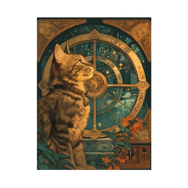 Пазл деревянный 500 элементов, PZLD-008 Кот Фортуны, Фрея