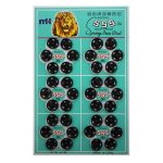 Кнопка пришивная металл ⌀10.0 мм, цв.черный, 36 шт