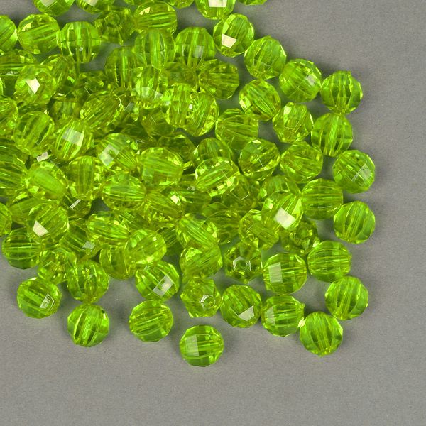 Бусины акрил ⌀10 мм, MG.3244-36 цв.36 неон салат, 500 г, Magic4Hobby