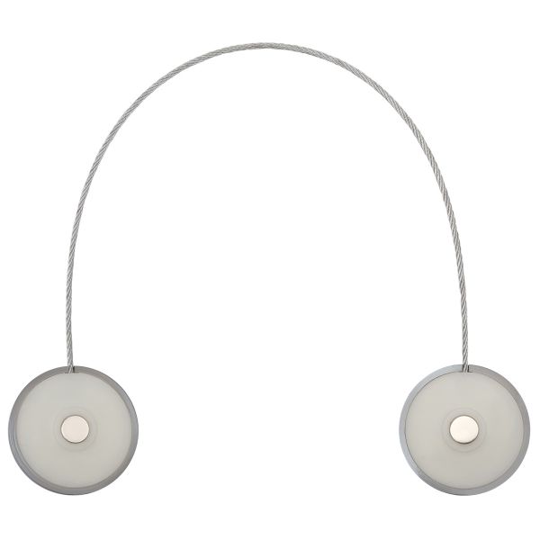 Клипсы для штор магнитные с тросом, 30см ⌀45, 1Н