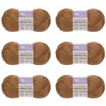 Пряжа Люблю вязать Фитнес 200 / уп.6 мот. по 50 г, 200 м, 860 коричневый