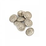 Пуговицы металлические на ножке 32L-20 мм, С-MP09 цв.серебро, 10 шт