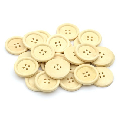 Пуговицы 4 прокола 48L (30мм), (Beige (бежевый)), 24 шт