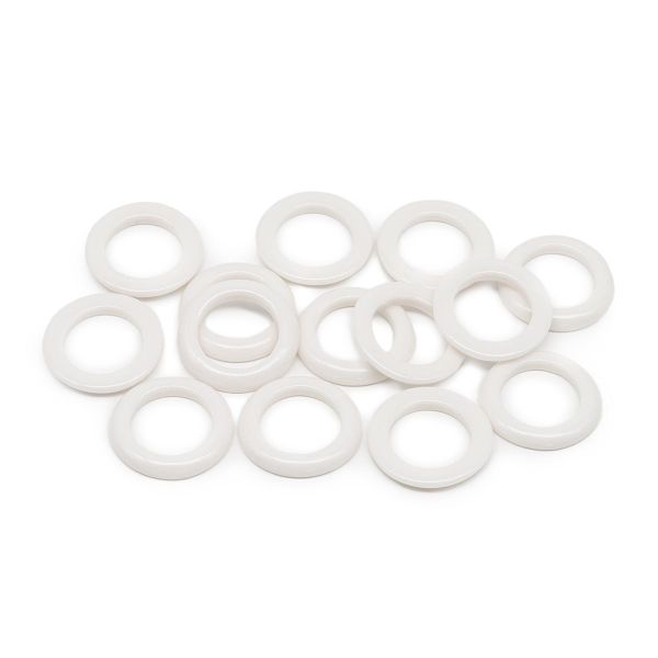 Кольцо пластик ⌀25/35 мм, белое, 20 шт
