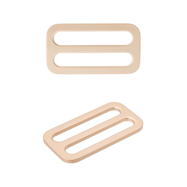 Пряжка регулировочная металл литая плоская 30.0 мм (37х20мм), золото, МВ2343, 6 шт