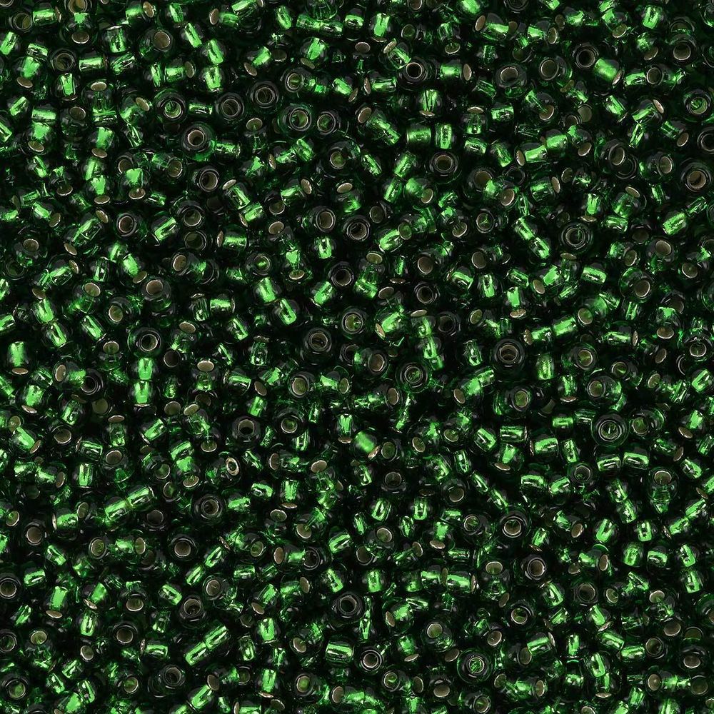 Бисер Preciosa прозрачный с серебр.центром 10/0 (57120), круг.отв., 500гр