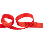 Лента атласная с рисунком 12.0 мм / 22.8 метров, D 026/113 красный/черный, Gamma ALP-121