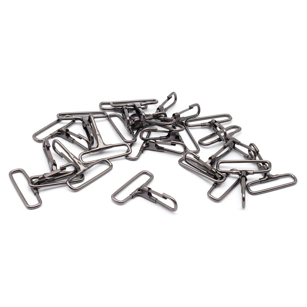 Карабин металл 40 мм (50х44 мм), бл.никель, 20 шт