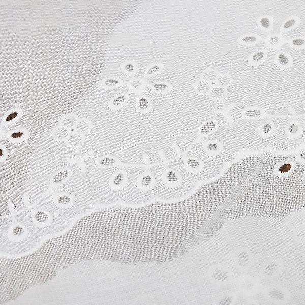 Кружево шитьё хлопок 120 мм / 13.71 метра, арт.2661C, цв.01 белый