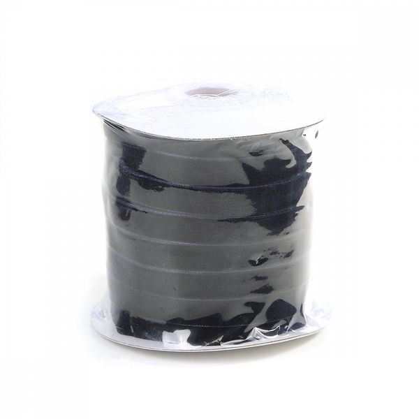 Лента бархатная (тесьма) 10.0 мм / 22.86±1 метров, арт.10VR54 нейлон цв.т.синий