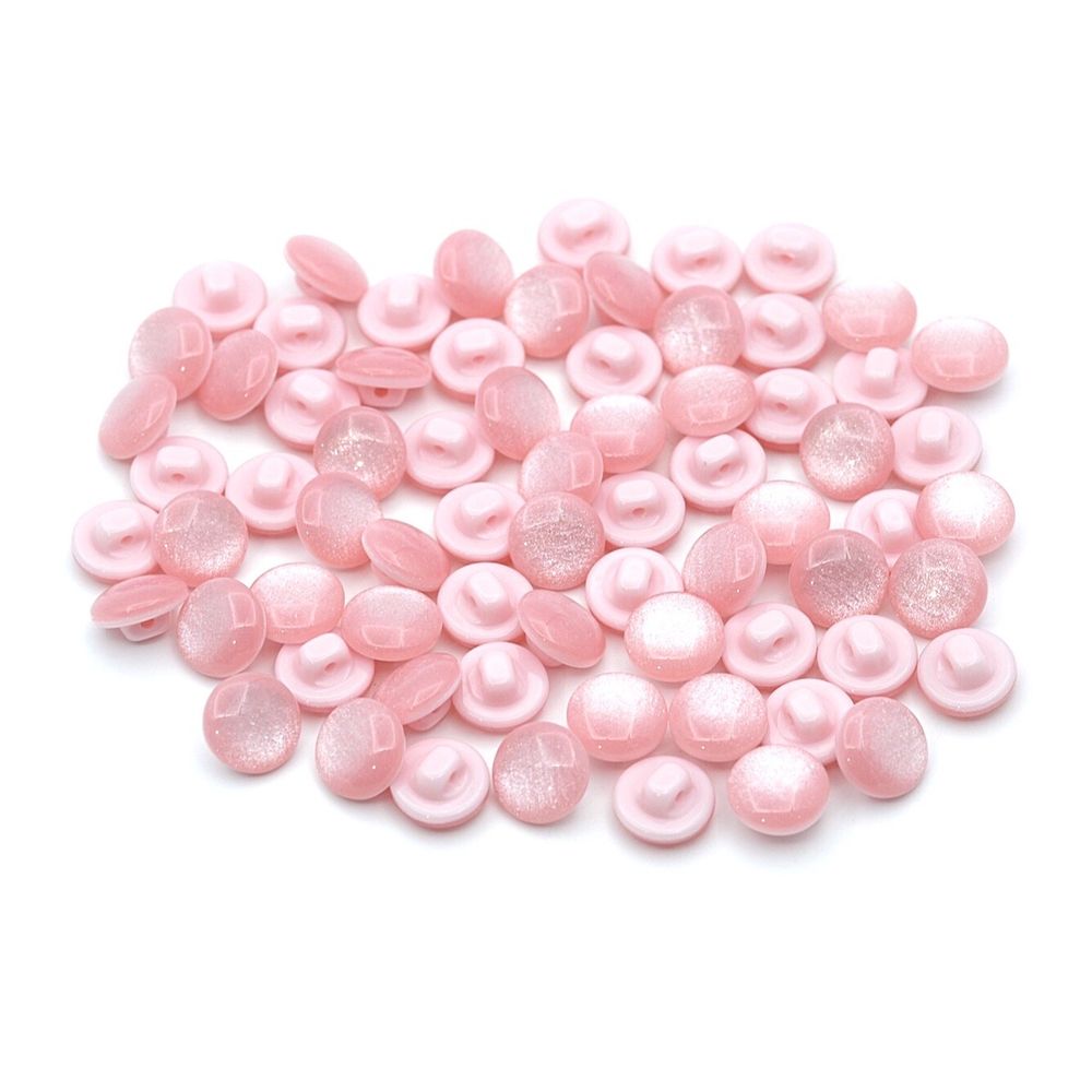 Пуговицы на ножке 18L (11мм), пластик (col.16 розовый), 72 шт, CR P-45