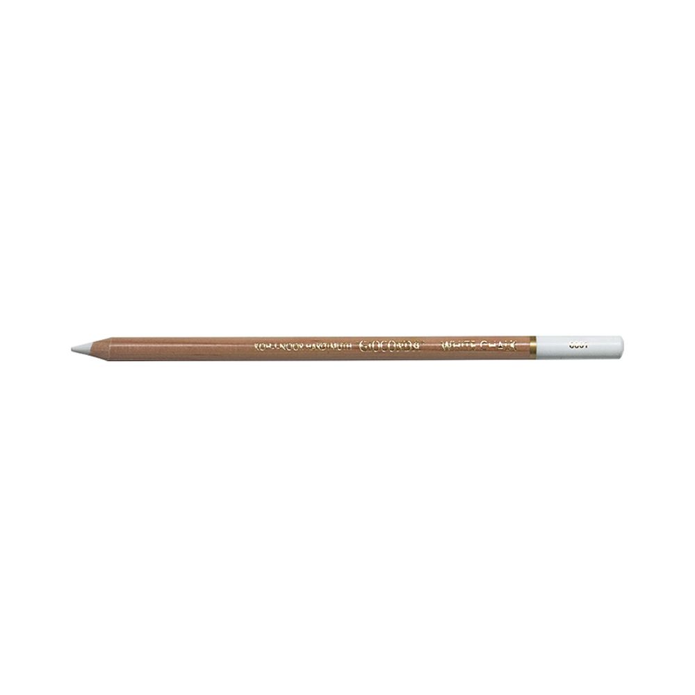Мелки художественные белые, карандаш 12 шт, белые 8801001001KS, KOH-I-NOOR