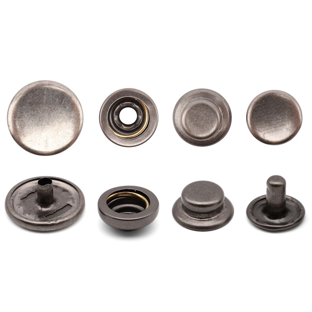 Кнопка Дельта (O-образная) ⌀15/12 мм, ≈720 шт, МЕТАЛЛ, чер.никель, NEW STAR