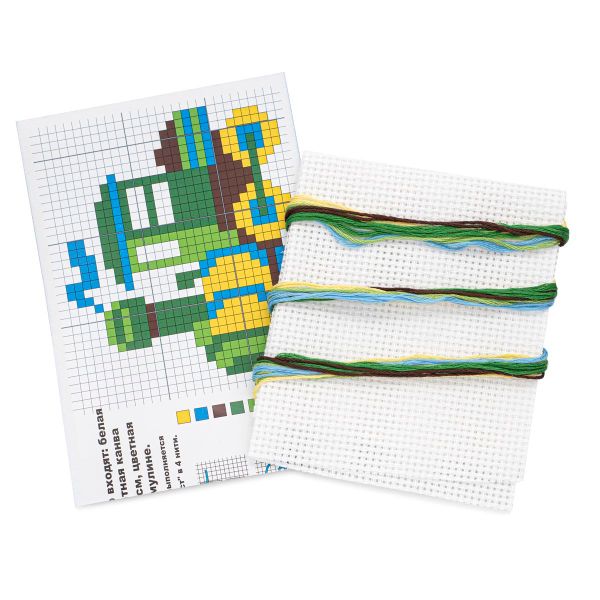 Набор для вышивания нитками РС Студия, Паровозик 8х7 см