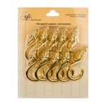 Крючки шторные для карниза навесные ⌀6 мм, 10 шт, 01 золото, Sofi H40
