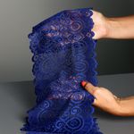 Кружево бельевое эластичное 180 мм / 3 м, TBY.L1351, цв.L1832 синий, Kruzhevo