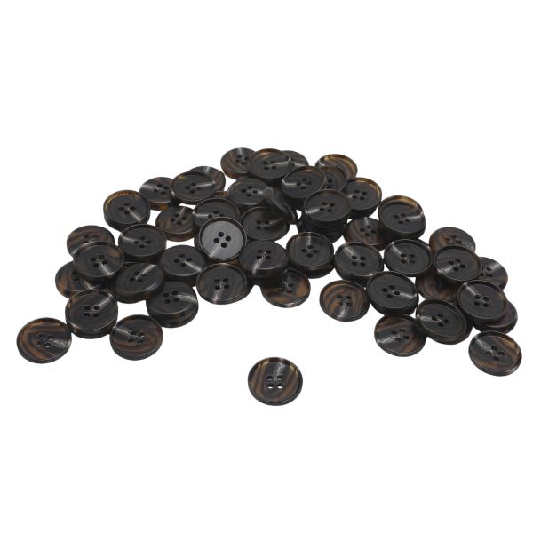 Пуговицы 4 прокола 32L=20 мм, col. B темно-коричневый, 72 шт, CN2833
