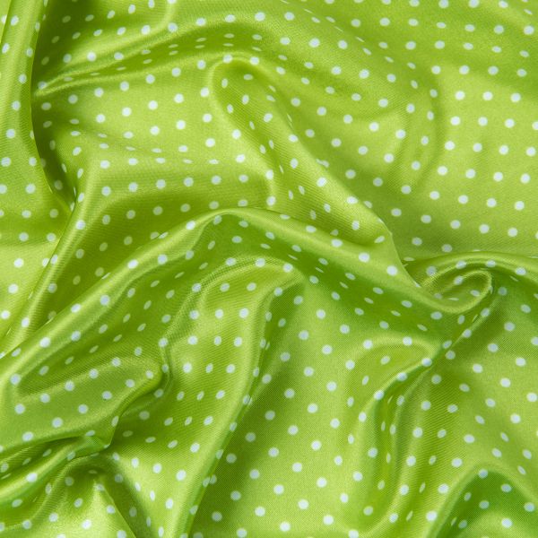 Ткань блузочная Poly satin 75 г/м², 200х145 см, 19 салатовый/ белый, Gamma PSS-002