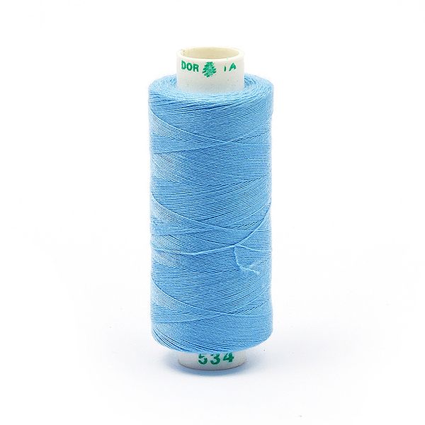 Нитки швейные бытовые Dor Tak 40/2, 366 м / 10 кат., 534 голубой