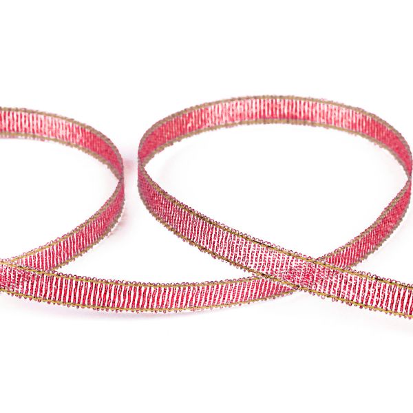 Тесьма металлизированная 6 мм, MRC-06, 33 м, 026 красный, Blitz